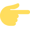 👉 Tangan Menunjuk ke Kanan Twitter