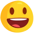 😃 Wajah Tersenyum dengan Mulut Terbuka Messenger