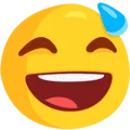 😅 Wajah Tersenyum dan Berkeringat Messenger
