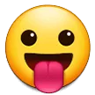 😛 Wajah dengan Lidah Menjulur Keluar Samsung