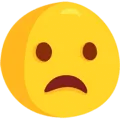 😦 Cemberut dengan Mulut Terbuka Messenger