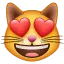 😻 Kucing Tersenyum dengan Mata Hati WhatsApp
