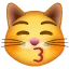 😽 Kucing Mencium dengan Mata Tertutup WhatsApp
