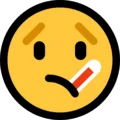 🤒 Wajah dengan Termometer Microsoft 1