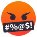 🤬 Wajah Serius dengan Simbol di Mulut EmojiOne