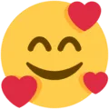 🥰 Tersenyum Malu Dihiasi Hati Twitter