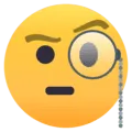 🧐 Wajah Kacamata Satu Lensa EmojiOne