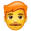 👨‍🦰 Pria Rambut Merah WhatsApp