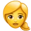 👱‍♀️ Wanita Berambut Pirang WhatsApp
