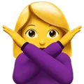🙅‍♀️ Wanita dengan Gestur Menolak Apple