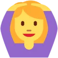 🙆‍♀️ Wanita dengan Gestur Setuju Twitter