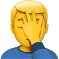 🤦 Orang dengan Gestur Facepalm Apple