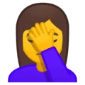 🤦 Orang dengan Gestur Facepalm Google