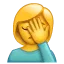 🤦‍♀️ Wanita dengan Gestur Facepalm WhatsApp