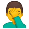 🤦‍♂️ Pria dengan Gestur Facepalm Google