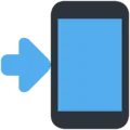 📲 Ponsel Genggam dengan Tanda Panah Twitter