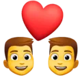 👨‍❤️‍👨 Pasangan dengan Hati Pria Pria Facebook