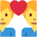 👨‍❤️‍👨 Pasangan dengan Hati Pria Pria Twitter