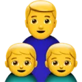 👨‍👦‍👦 Keluarga Laki Laki Anak Laki Laki Anak Laki Laki Apple