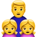 👨‍👧‍👧 Keluarga Laki Laki Anak Perempuan Anak Perempuan Apple
