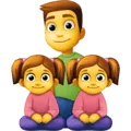 👨‍👧‍👧 Keluarga Laki Laki Anak Perempuan Anak Perempuan Facebook