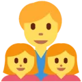 👨‍👧‍👧 Keluarga Laki Laki Anak Perempuan Anak Perempuan Twitter