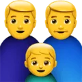 👨‍👨‍👦 Keluarga Pria Pria Anak Laki Laki Apple