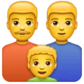 👨‍👨‍👦 Keluarga Pria Pria Anak Laki Laki WhatsApp