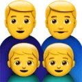👨‍👨‍👦‍👦 Keluarga Pria Pria Anak Laki Laki Anak Laki Laki Apple