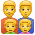 👨‍👨‍👦‍👦 Keluarga Pria Pria Anak Laki Laki Anak Laki Laki WhatsApp