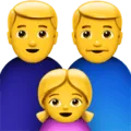 👨‍👨‍👧 Keluarga Pria Pria Anak Perempuan Apple