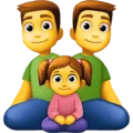 👨‍👨‍👧 Keluarga Pria Pria Anak Perempuan Facebook