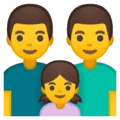 👨‍👨‍👧 Keluarga Pria Pria Anak Perempuan Google