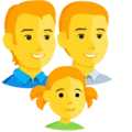 👨‍👨‍👧 Keluarga Pria Pria Anak Perempuan Messenger