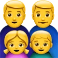 👨‍👨‍👧‍👦 Keluarga Pria Pria Anak Perempuan Anak Laki Laki Apple 1