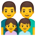 👨‍👨‍👧‍👦 Keluarga Pria Pria Anak Perempuan Anak Laki Laki Google 1
