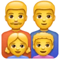 👨‍👨‍👧‍👦 Keluarga Pria Pria Anak Perempuan Anak Laki Laki WhatsApp 1