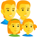 👨‍👨‍👧‍👧 Keluarga Pria Pria Anak Perempuan Anak Perempuan Messenger