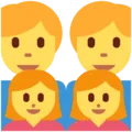 👨‍👨‍👧‍👧 Keluarga Pria Pria Anak Perempuan Anak Perempuan Twitter