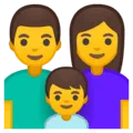 👨‍👩‍👦 Keluarga Pria Wanita Anak Laki Laki Google