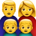 👨‍👩‍👦‍👦 Keluarga Laki Laki Perempuan Anak Laki Laki Anak Laki Laki Apple