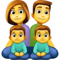 👨‍👩‍👦‍👦 Keluarga Laki Laki Perempuan Anak Laki Laki Anak Laki Laki Facebook
