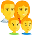 👨‍👩‍👦‍👦 Keluarga Laki Laki Perempuan Anak Laki Laki Anak Laki Laki Messenger