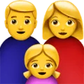 👨‍👩‍👧 Keluarga Pria Wanita Anak Perempuan Apple