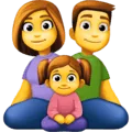👨‍👩‍👧 Keluarga Pria Wanita Anak Perempuan Facebook