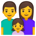 👨‍👩‍👧 Keluarga Pria Wanita Anak Perempuan Google