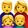 👨‍👩‍👧‍👦 Keluarga Laki Laki Perempuan Anak Perempuan Anak Laki Laki Apple
