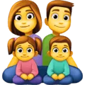 👨‍👩‍👧‍👦 Keluarga Laki Laki Perempuan Anak Perempuan Anak Laki Laki Facebook
