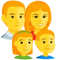 👨‍👩‍👧‍👦 Keluarga Laki Laki Perempuan Anak Perempuan Anak Laki Laki Messenger