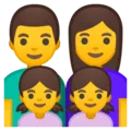 👨‍👩‍👧‍👧 Keluarga Laki Laki Perempuan Anak Perempuan Anak Perempuan Google